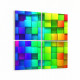 10057K4 Abstract 3 Boyut Görsel Kare 4'lü Kanvas Tablo