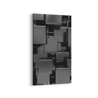 10058DD Abstract 3 Boyut Görsel Dikey Dar Kanvas Tablo