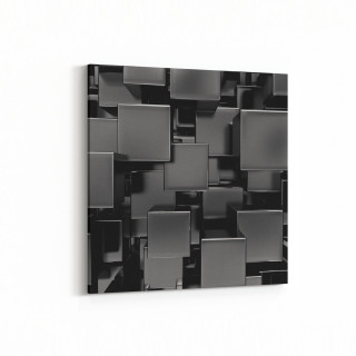10058K Abstract 3 Boyut Görsel Kare Kanvas Tablo