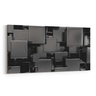10058YD Abstract 3 Boyut Görsel Yatay Dar Kanvas Tablo