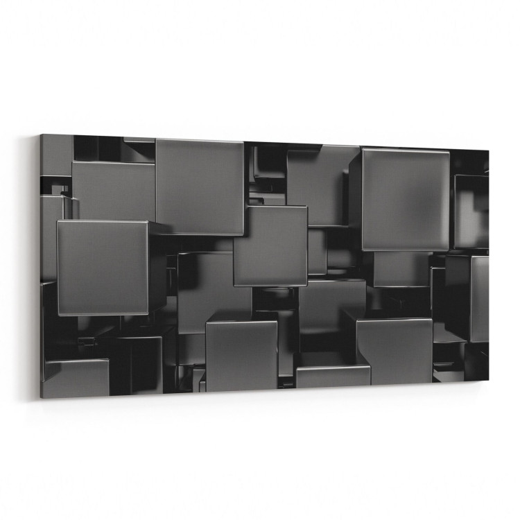 10058YD Abstract 3 Boyut Görsel Yatay Dar Kanvas Tablo