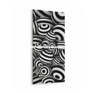 10059K2D Abstract Görsel Kare 2'li Dikey Kanvas Tablo