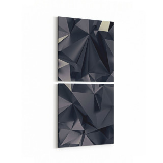 10073K2D Abstract Görsel Kare 2'li Dikey Kanvas Tablo