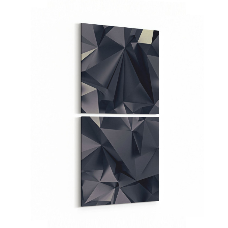 10073K2D Abstract Görsel Kare 2'li Dikey Kanvas Tablo