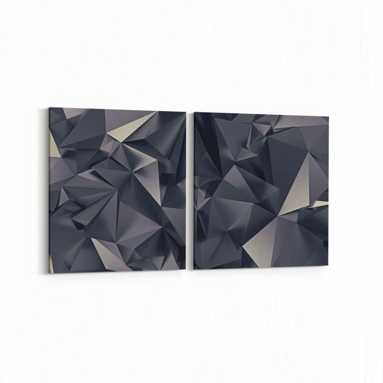 10073K2Y Abstract Görsel Kare 2'li Yatay Kanvas Tablo