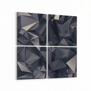10073K4 Abstract Görsel Kare 4'lü Kanvas Tablo