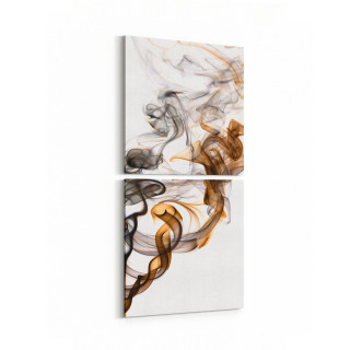 10075K2D Abstract Görsel Kare 2'li Dikey Kanvas Tablo