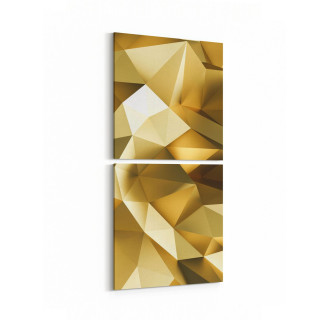 10082K2D Abstract Görsel Kare 2'li Dikey Kanvas Tablo