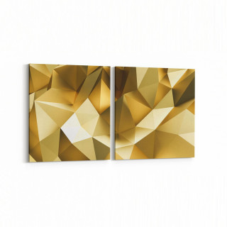 10082K2Y Abstract Görsel Kare 2'li Yatay Kanvas Tablo