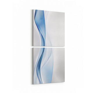 10087K2D Abstract Görsel Kare 2'li Dikey Kanvas Tablo