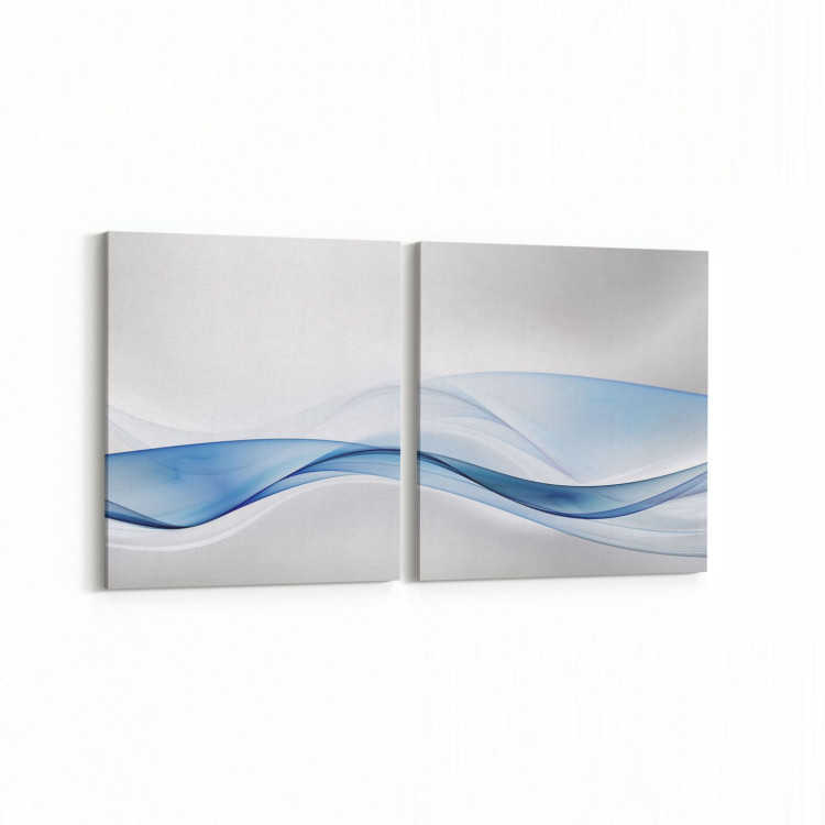 10087K2Y Abstract Görsel Kare 2'li Yatay Kanvas Tablo