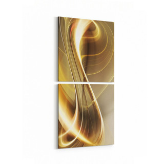 10095K2D Abstract Görsel Kare 2'li Dikey Kanvas Tablo