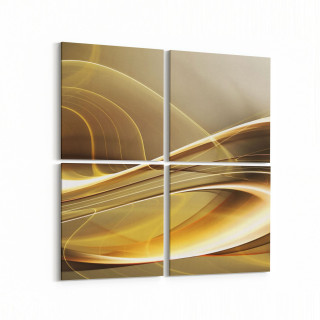10095K4 Abstract Görsel Kare 4'lü Kanvas Tablo