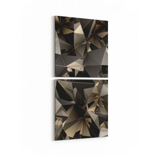 10100K2D Abstract Görsel Kare 2'li Dikey Kanvas Tablo