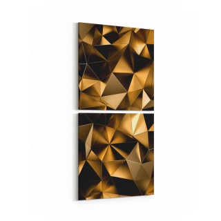 10101K2D Abstract Görsel Kare 2'li Dikey Kanvas Tablo