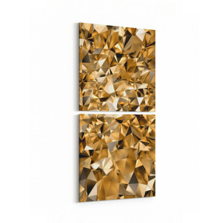 10103K2D Abstract Görsel Kare 2'li Dikey Kanvas Tablo