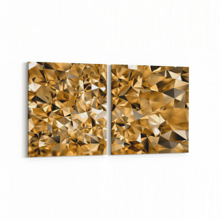 10103K2Y Abstract Görsel Kare 2'li Yatay Kanvas Tablo