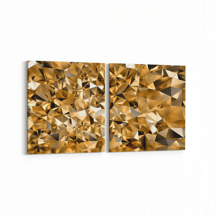 10103K2Y Abstract Görsel Kare 2'li Yatay Kanvas Tablo