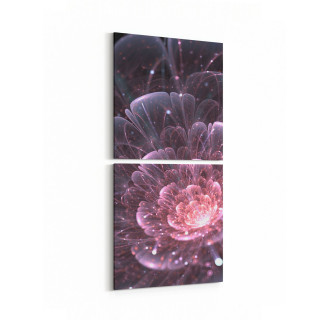 10106K2D Abstract Görsel Kare 2'li Dikey Kanvas Tablo