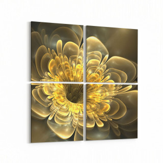 10107K4 Abstract Görsel Kare 4'lü Kanvas Tablo