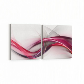 10108K2Y Abstract Görsel Kare 2'li Yatay Kanvas Tablo