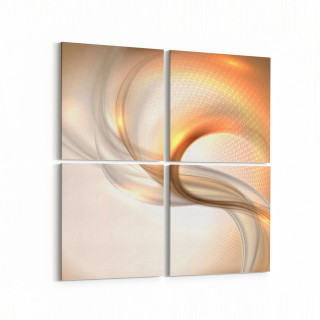 10109K4 Abstract Görsel Kare 4'lü Kanvas Tablo