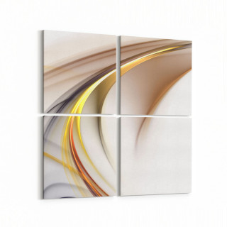 10110K4 Abstract Görsel Kare 4'lü Kanvas Tablo