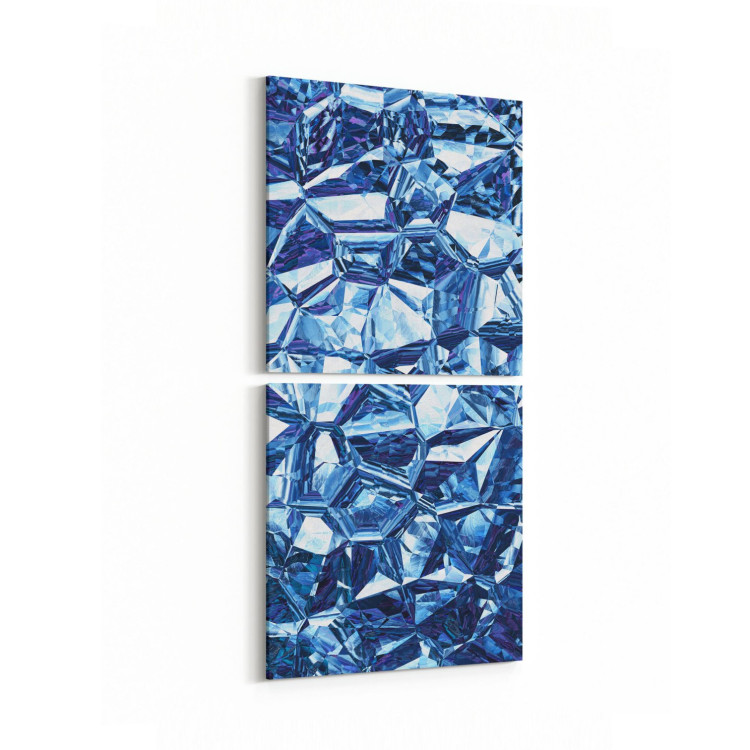 10123K2D Abstract Görsel Kare 2'li Dikey Kanvas Tablo