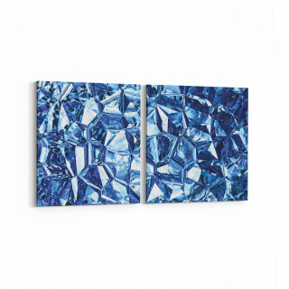 10123K2Y Abstract Görsel Kare 2'li Yatay Kanvas Tablo