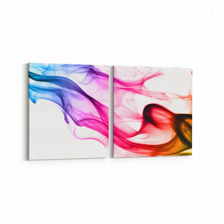 10127K2Y Abstract Görsel Kare 2'li Yatay Kanvas Tablo