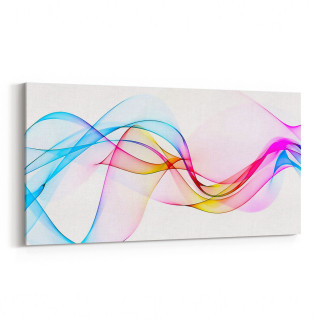 10133YD Abstract Görsel Yatay Dar Kanvas Tablo