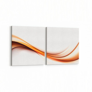 10147K2Y Abstract Görsel Kare 2'li Yatay Kanvas Tablo