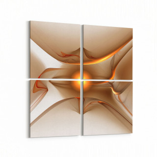 10150K4 Abstract Görsel Kare 4'lü Kanvas Tablo