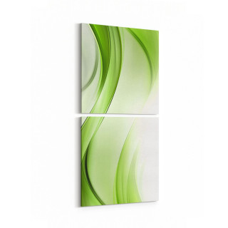 10156K2D Abstract Görsel Kare 2'li Dikey Kanvas Tablo