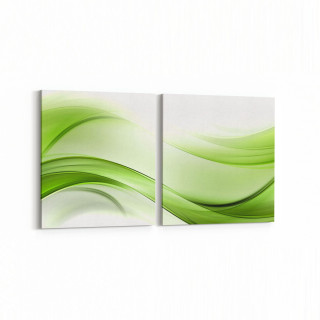 10156K2Y Abstract Görsel Kare 2'li Yatay Kanvas Tablo