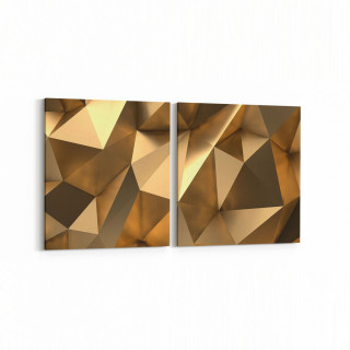 10157K2Y Abstract Görsel Kare 2'li Yatay Kanvas Tablo