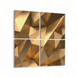 10157K4 Abstract Görsel Kare 4'lü Kanvas Tablo