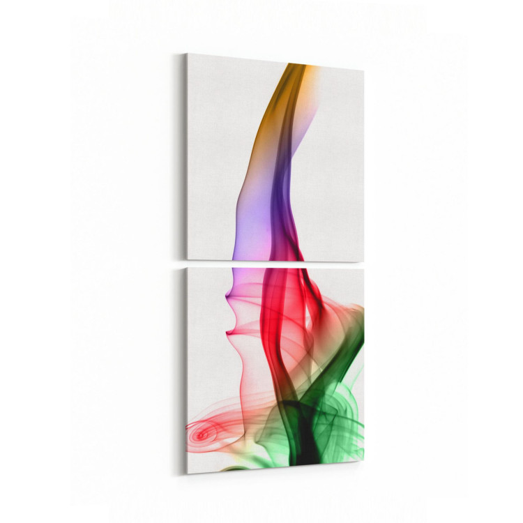 10170K2D Abstract Görsel Kare 2'li Dikey Kanvas Tablo