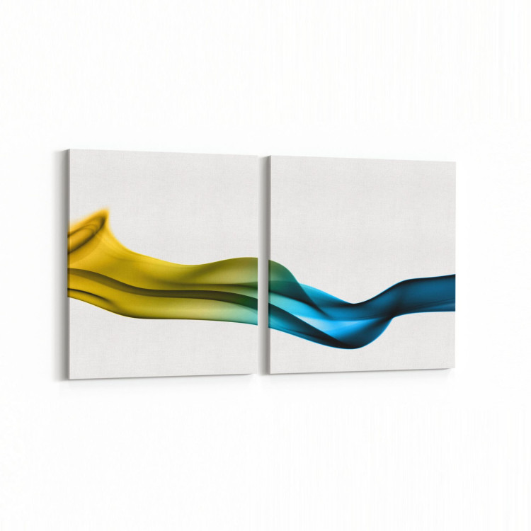 10171K2Y Abstract Görsel Kare 2'li Yatay Kanvas Tablo
