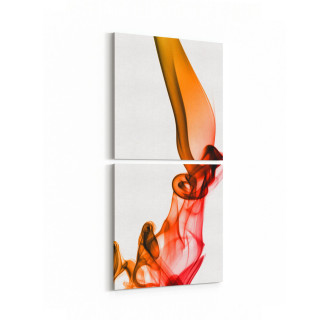 10172K2D Abstract Görsel Kare 2'li Dikey Kanvas Tablo