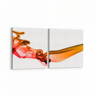 10172K2Y Abstract Görsel Kare 2'li Yatay Kanvas Tablo