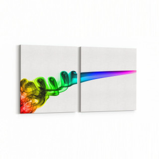 10173K2Y Abstract Görsel Kare 2'li Yatay Kanvas Tablo