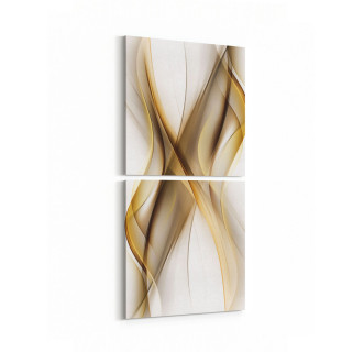 10185K2D Abstract Görsel Kare 2'li Dikey Kanvas Tablo