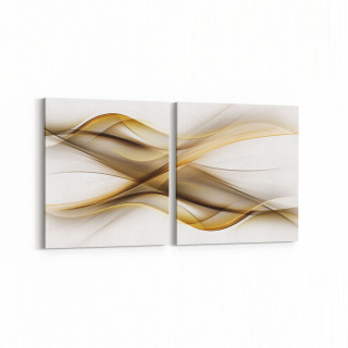 10185K2Y Abstract Görsel Kare 2'li Yatay Kanvas Tablo