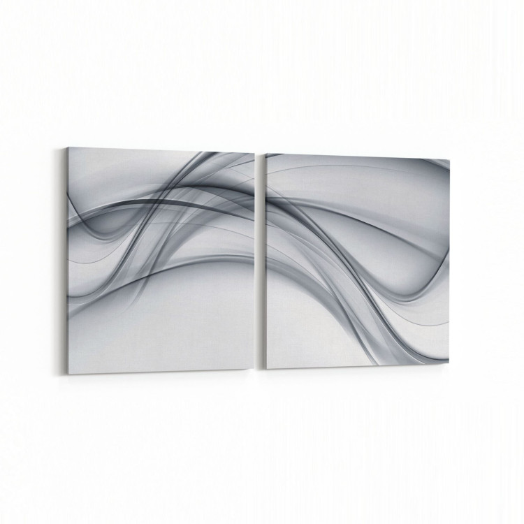 10186K2Y Abstract Görsel Kare 2'li Yatay Kanvas Tablo