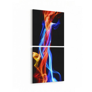 10197K2D Abstract Görsel Kare 2'li Dikey Kanvas Tablo