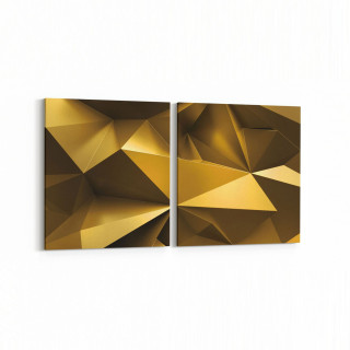 10198K2Y Abstract Görsel Kare 2'li Yatay Kanvas Tablo
