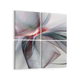 10200K4 Abstract Görsel Kare 4'lü Kanvas Tablo