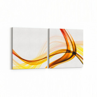 10204K2Y Abstract Görsel Kare 2'li Yatay Kanvas Tablo