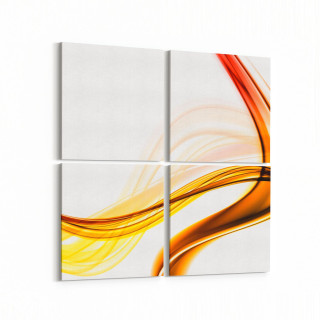 10204K4 Abstract Görsel Kare 4'lü Kanvas Tablo